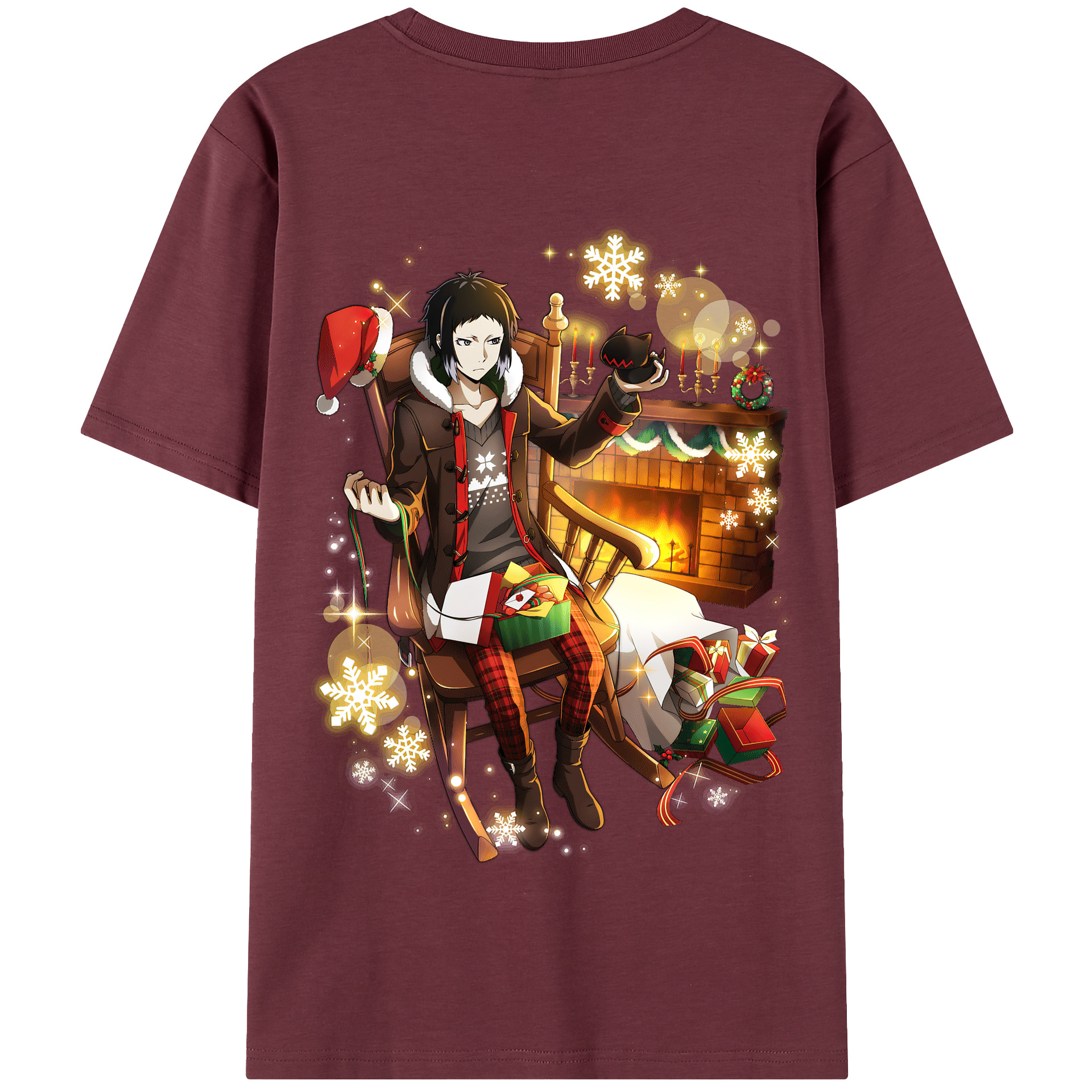 （画像用） 文豪ストレイドッグス Bungo Stray Dogs 綿100％半袖Tシャツ（背面プリント）